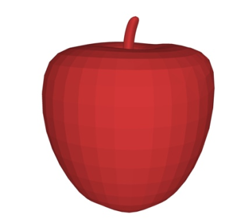 现代红苹果su模型
