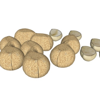 现代栗子食物su模型