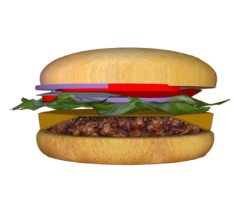 现代汉堡包su模型