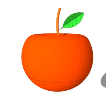 现代红苹果su模型