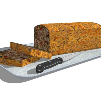 现代面包食物su模型