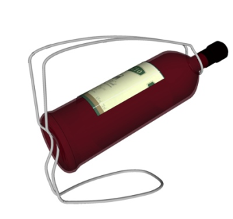 现代红酒酒水su模型