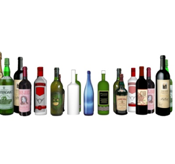 现代啤酒红酒组合su模型