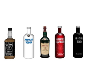 现代洋酒酒水su模型