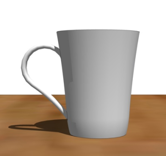 现代水杯su模型