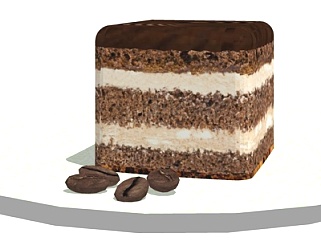 现代<em>巧克力蛋糕</em>su模型