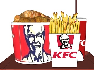 现代<em>KFC</em>全家桶su<em>模型</em>
