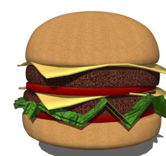现代汉堡包su模型