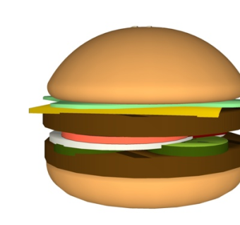 现代汉堡包su模型