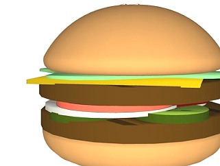 现代<em>汉堡包</em>su模型