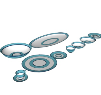 现代碟子饭碗su模型