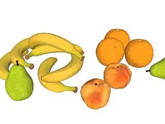现代<em>香蕉</em>橙子su模型