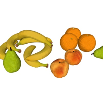 现代香蕉橙子su模型