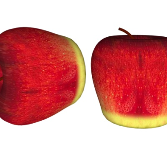 现代红苹果su模型