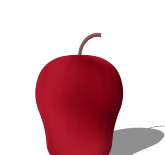 现代红苹果su模型