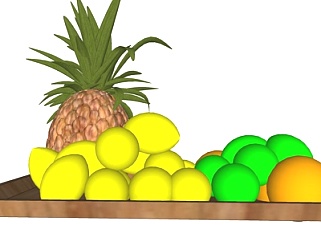 现代菠萝<em>柠檬</em>su<em>模型</em>
