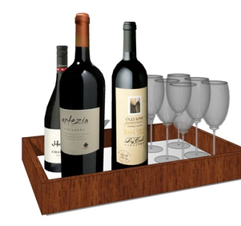 现代红酒红酒杯su模型