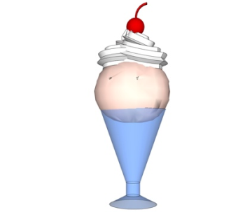 现代雪糕su模型