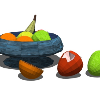 现代水果组合su模型