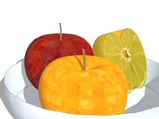现代苹果橙子su模型