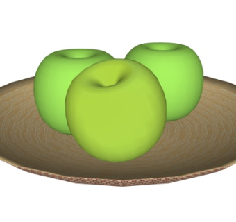 现代青苹果su模型