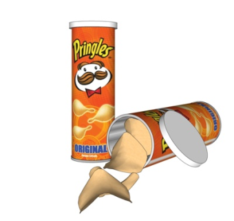 现代品客薯片su模型