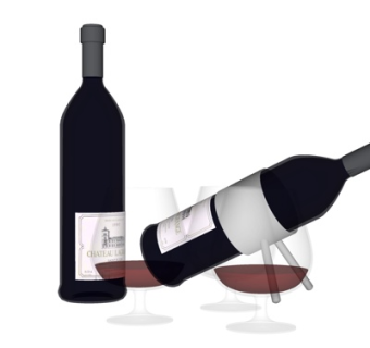 现代红酒红酒杯su模型