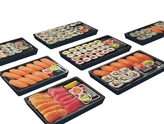 现代寿司组合su模型