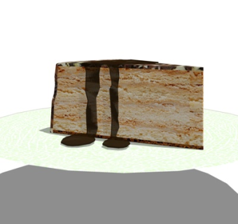 现代巧克力蛋糕组合su模型