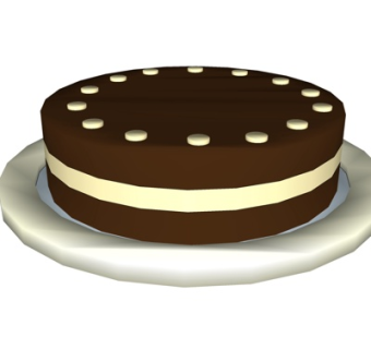 现代生日蛋糕su模型