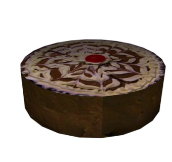 现代生日蛋糕su模型