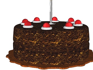 现代<em>巧克力</em>蛋糕su模型