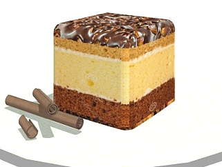 现代巧克力<em>蛋糕</em>su模型