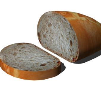 现代面包食物su模型