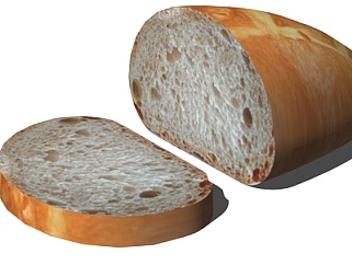 现代<em>面包</em>食物su模型