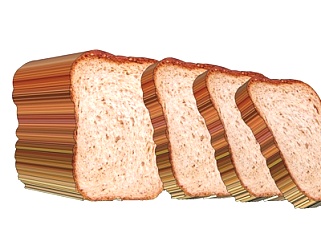 现代面包<em>食物</em>su模型