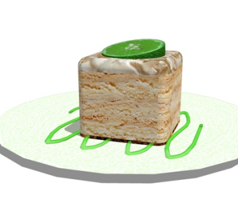 现代蛋糕su模型