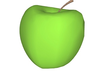 现代青苹果su模型