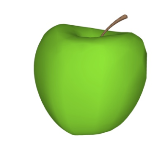 现代青苹果su模型