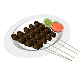 现代串串食物su模型