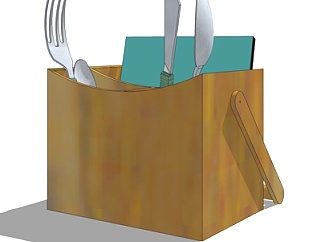现代刀叉餐具su模型