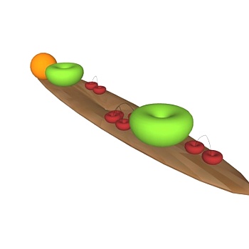 现代车厘子水果su模型