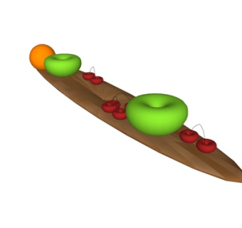现代车厘子水果su模型