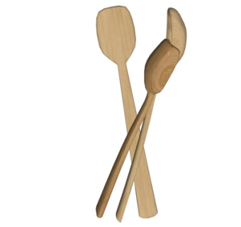 现代实木勺子su模型