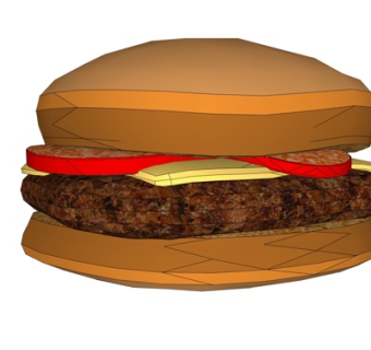 现代汉堡包su模型
