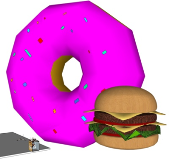 现代汉堡包su模型