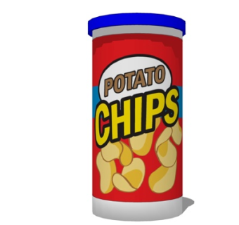 现代薯片零食su模型
