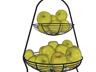 现代梨子水果架su模型