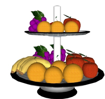 现代水果架su模型