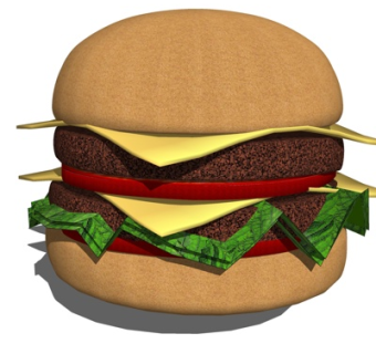 现代汉堡包su模型